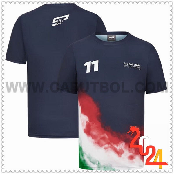 Camiseta de manga corta F1 RedBull Racing Team Azul/Rojo/Blanco/Verde 2024