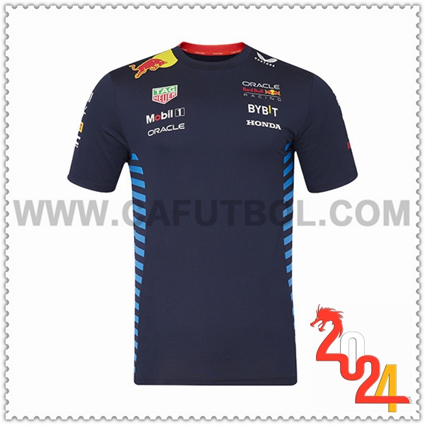 Camiseta de manga corta F1 RedBull Racing Team Azul Oscuro 2024