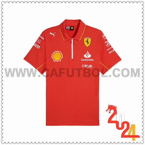 Polo F1 Scuderia Ferrari Team Rojo/Negro/Amarillo 2024