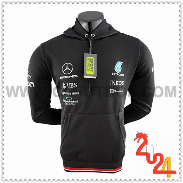 Sudadera Capucha F1 Mercedes Benz Team Negro 2024