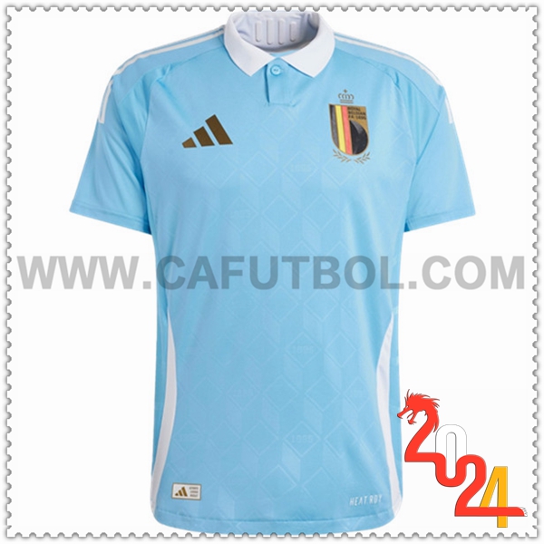 Segunda Nuevo Camiseta Equipo Bélgica Cielo azul 2024 2025