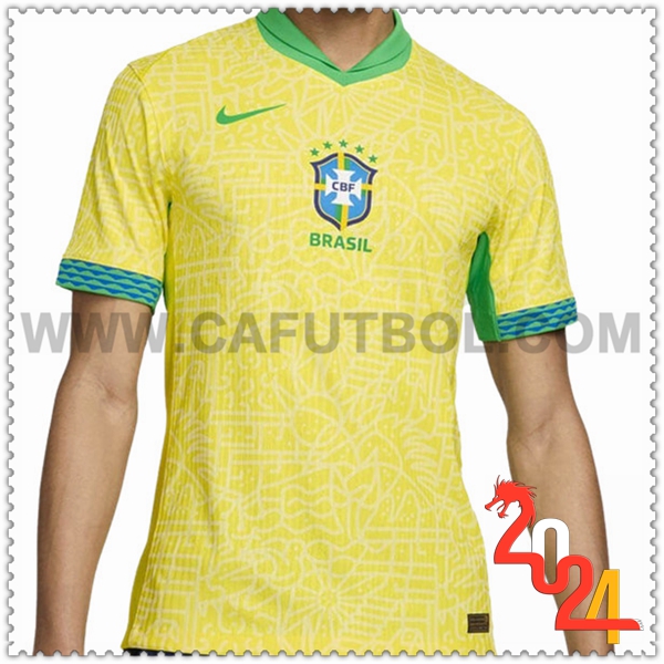 Primera Nuevo Camiseta Equipo Brasil AMARILLO 2024 2025