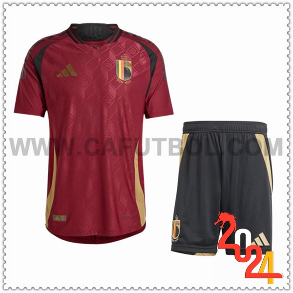 Primera Equipacion del Bélgica Ninos Rojo Eurocopa 2024