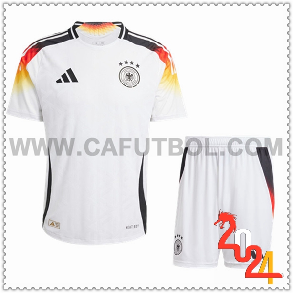 Primera Equipacion del Alemania Blanco + Pantalones cortos Eurocopa 2024