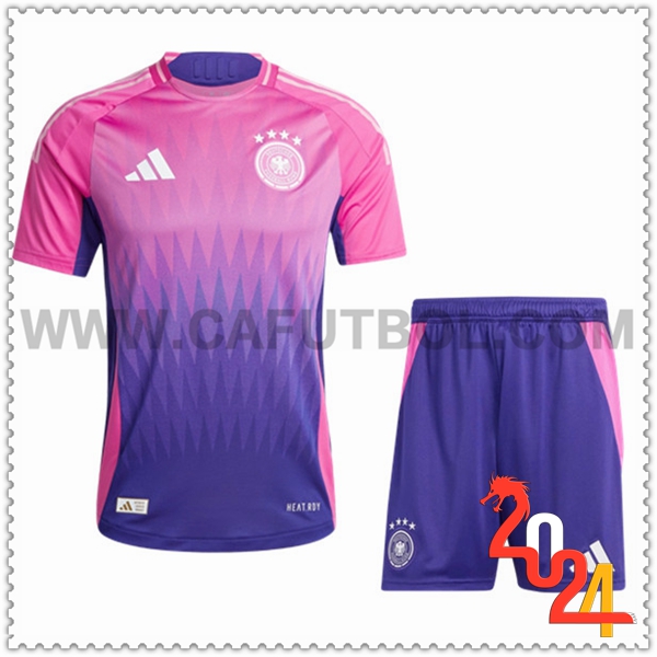 Segunda Equipacion del Alemania Rosa + Pantalones cortos Eurocopa 2024