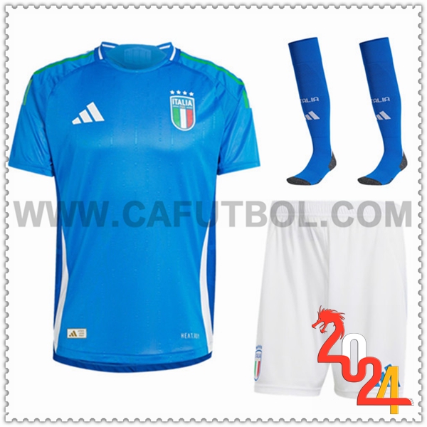 Primera Equipacion del Italia Azul (Pantalones cortos + Calcetines) Eurocopa 2024