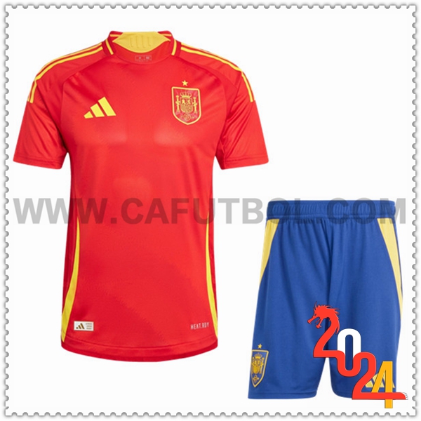 Primera Equipacion del España Rojo + Pantalones cortos 2024 2025