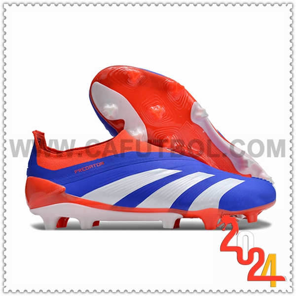 Adidas Botas de Fubol PREDATOR ELITE LACELESS BOOTS FG Azul/Naranja/Blanco