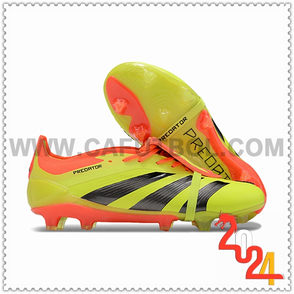 Adidas Botas de Fubol Predator Elite Tongue FG Amarillo/Negro/Naranja