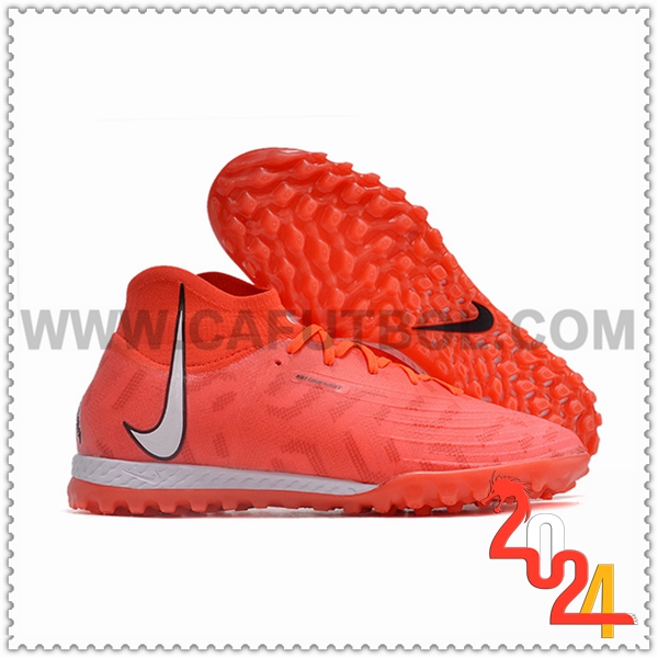 Nike Botas de Fubol Phantom Luna Elite NU TF Naranja/Blanco