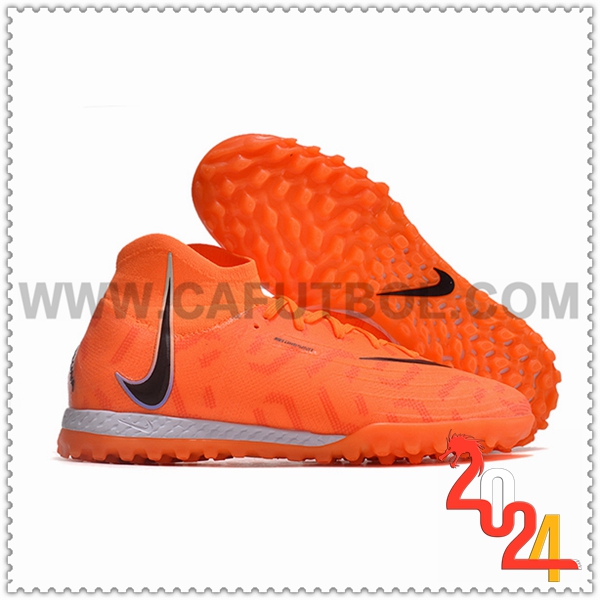 Nike Botas de Fubol Phantom Luna Elite NU TF Naranja/Negro