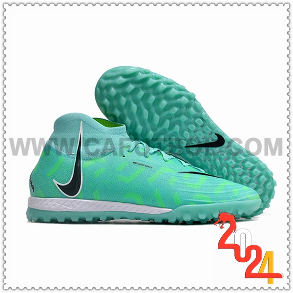 Nike Botas de Fubol Phantom Luna Elite NU TF Verde/Negro -02