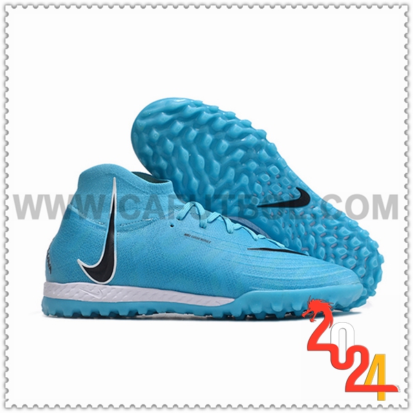 Nike Botas de Fubol Phantom Luna Elite NU TF Azul/Negro -02