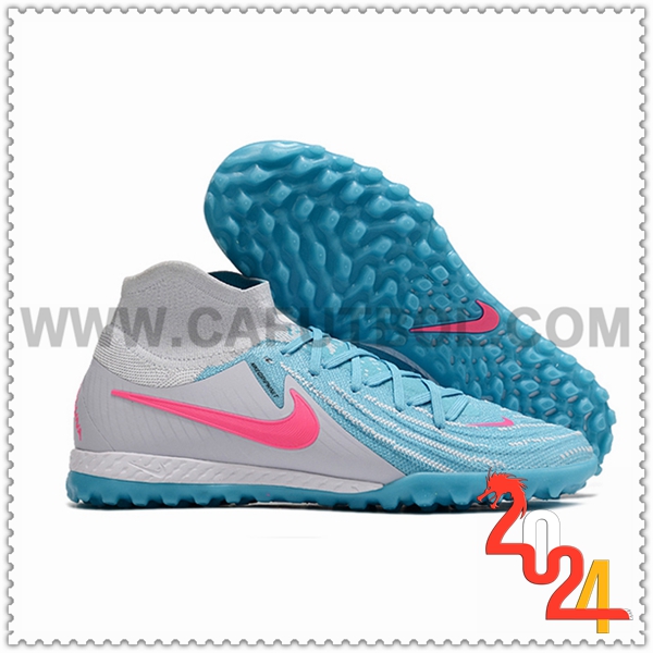 Nike Botas de Fubol Phantom Luna Elite NU TF Blanco/Azul/Rosa