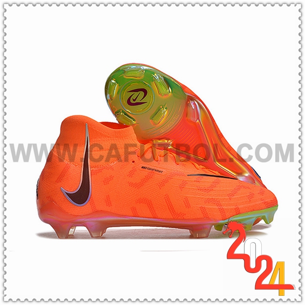 Nike Botas de Fubol Phantom Luna Elite NU FG Naranja/Negro -02