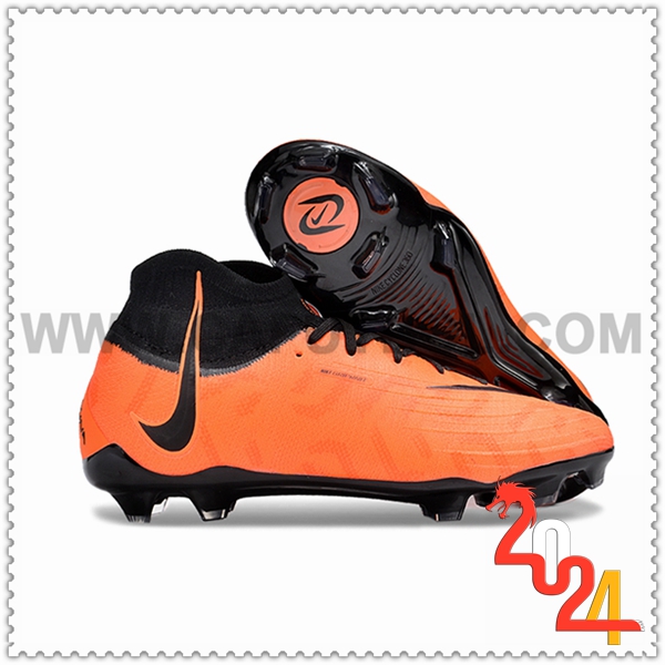 Nike Botas de Fubol Phantom Luna Elite NU FG Naranja/Negro -03