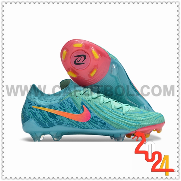 Nike Botas de Fubol Phantom Luna Elite NU FG Verde/Azul/Rosa