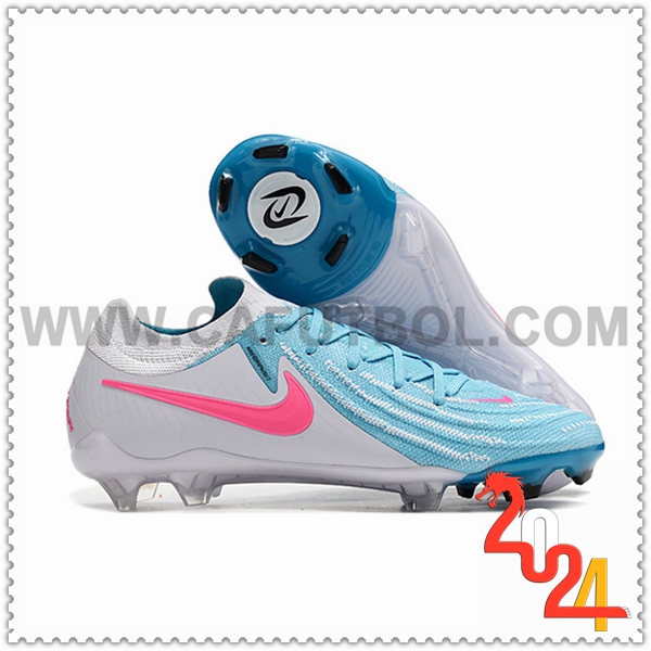 Nike Botas de Fubol Phantom Luna Elite NU FG Blanco/Azul/Rosa -03