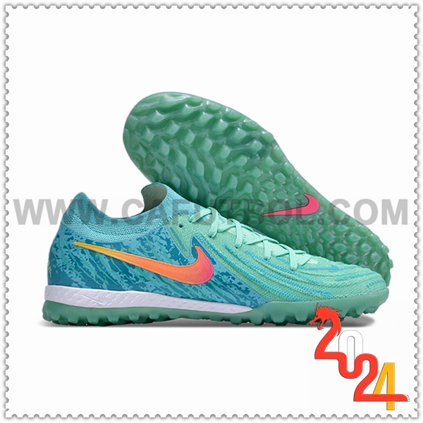 Nike Botas de Fubol Phantom GX II Elite TF Verde/Azul/Rosa