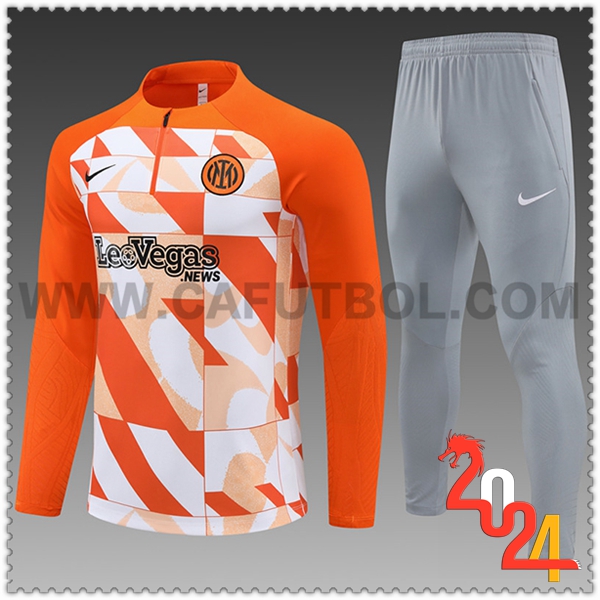 Chandal Futbol Inter Milan Ninos Naranja/Blanco 2024 2025