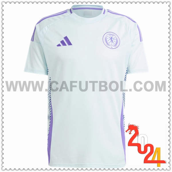 Segunda Camiseta Futbol Escocia Blanco Eurocopa 2024