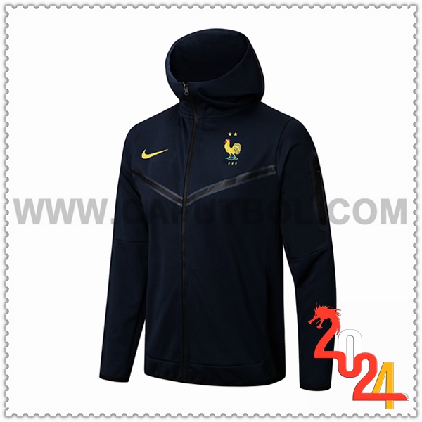 Chaqueta Con Capucha Francia Azul Oscuro 2024 2025