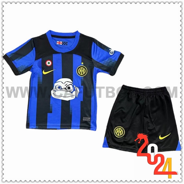 Equipacion del Inter de Milán Ninos Azul negro Ninja Turtles Special Edition 2023/2024