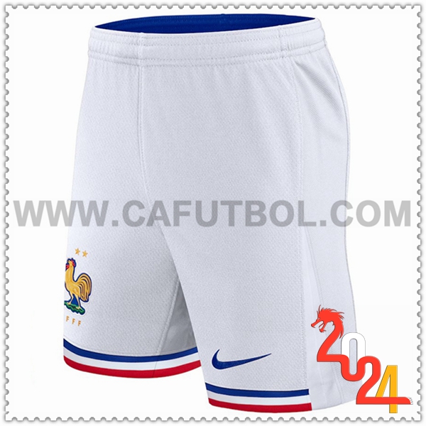 Primera Pantalones Cortos Francia Blanco 2024 2025