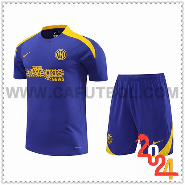 Camiseta Entrenamiento + Cortos Inter Milan Violeta/Amarillo 2024 2025