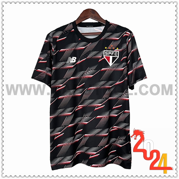 Camiseta Entrenamiento Sao Paulo FC Negro/Rojo 2024 2025