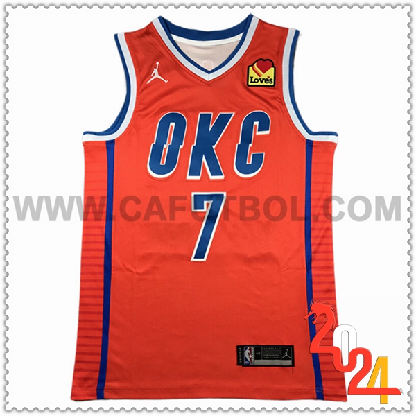 Camisetas NBA Oklahoma City Thunder (HOLMGREN #7) 2024/25 Naranja/Azul