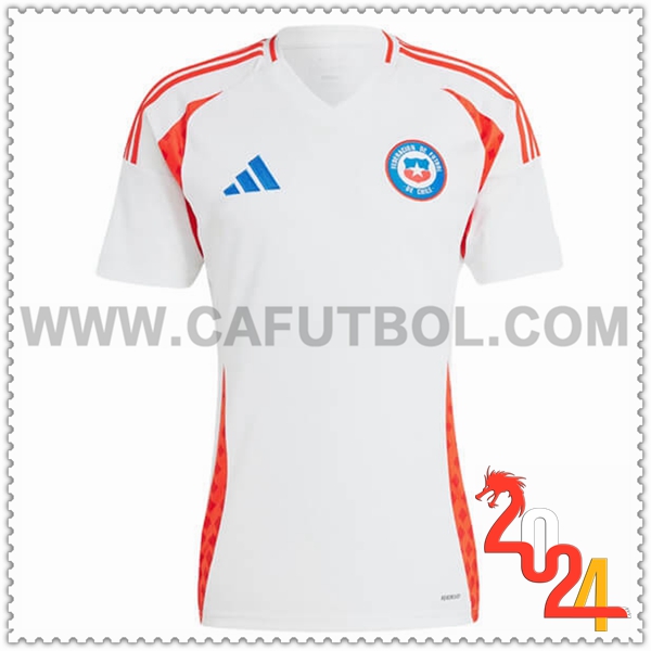 Segunda Camiseta Equipo Chile Blanco 2024 2025