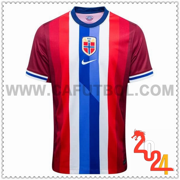 Primera Camiseta Equipo Noruega Rojo Azul 2024 2025