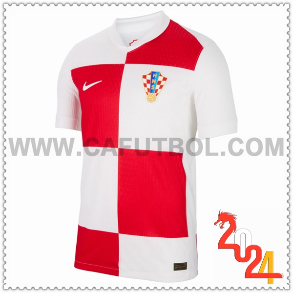 Primera Camiseta Equipo Croacia Rojo Blanco 2024 2025