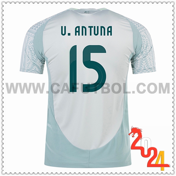 Segunda Camiseta Equipo México U.ANTUNA #15 Verde 2024 2025