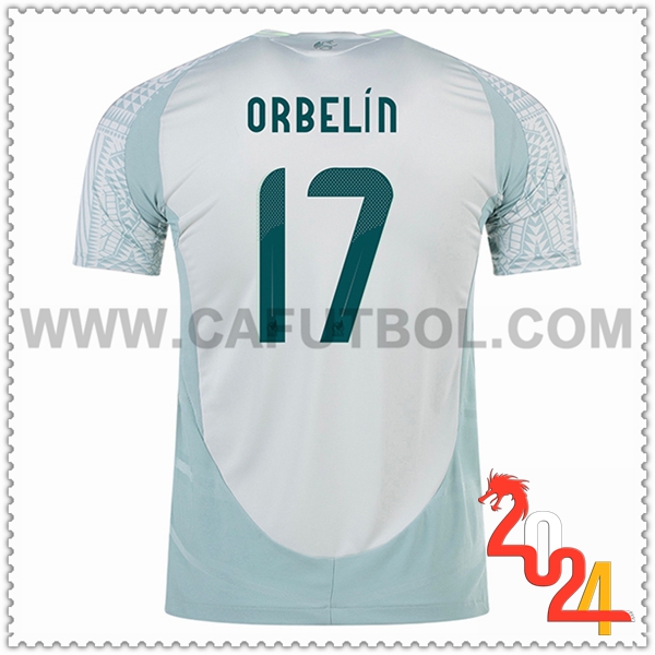 Segunda Camiseta Equipo México ORBELIN #17 Verde 2024 2025