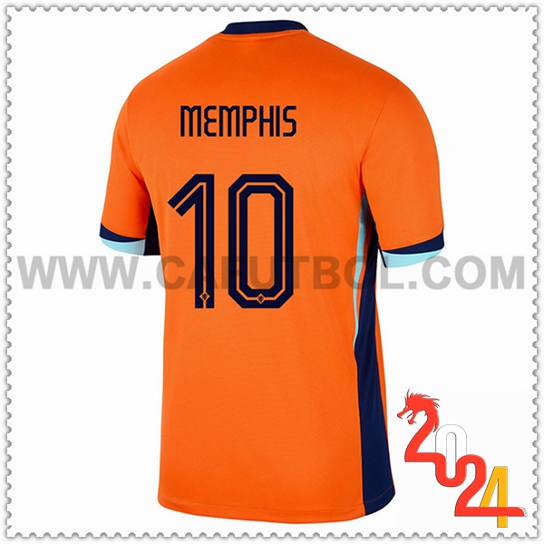 Primera Camiseta Equipo Países Bajos MEMPHIS #10 Naranja 2024 2025