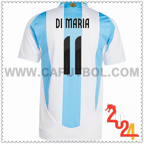 Primera Camiseta Equipo Argentina DI MARIA #11 Blanco Azul cielo 2024 2025