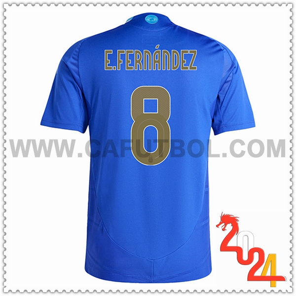 Segunda Camiseta Equipo Argentina E.FERNANDEZ #8 Azul 2024 2025