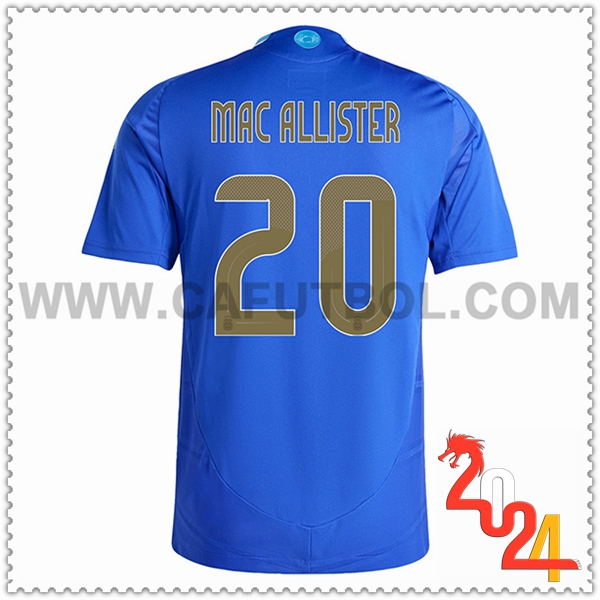 Segunda Camiseta Equipo Argentina MAC ALLISTER #20 Azul 2024 2025