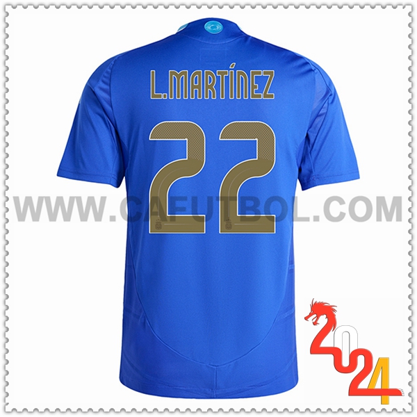 Segunda Camiseta Equipo Argentina L.MARTINEZ #22 Azul 2024 2025