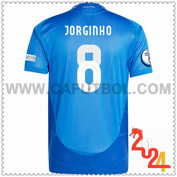 Primera Camiseta Equipo Italia JORGINHO #8 Azul 2024 2025