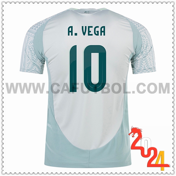 Segunda Camiseta Equipo México A.VEGA #10 Verde 2024 2025