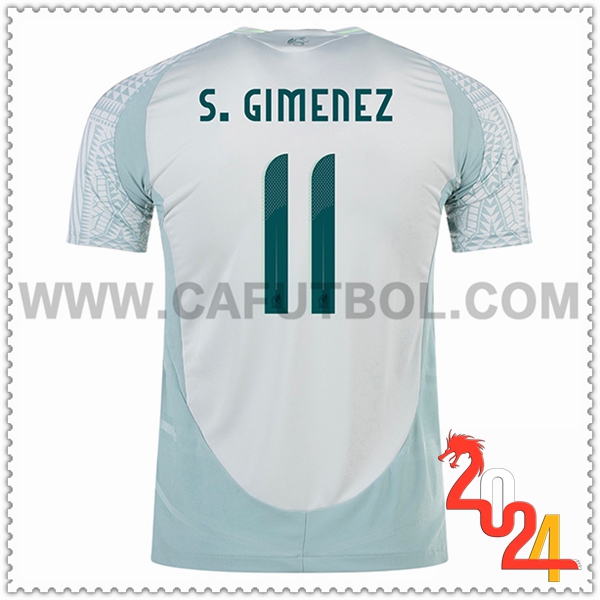 Segunda Camiseta Equipo México S.GIMENEZ #11 Verde 2024 2025