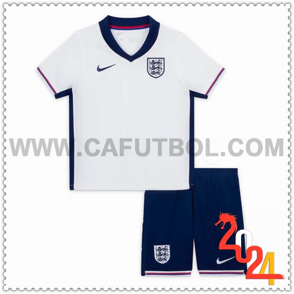 Primera Equipacion del Inglaterra Ninos Blanco Eurocopa 2024