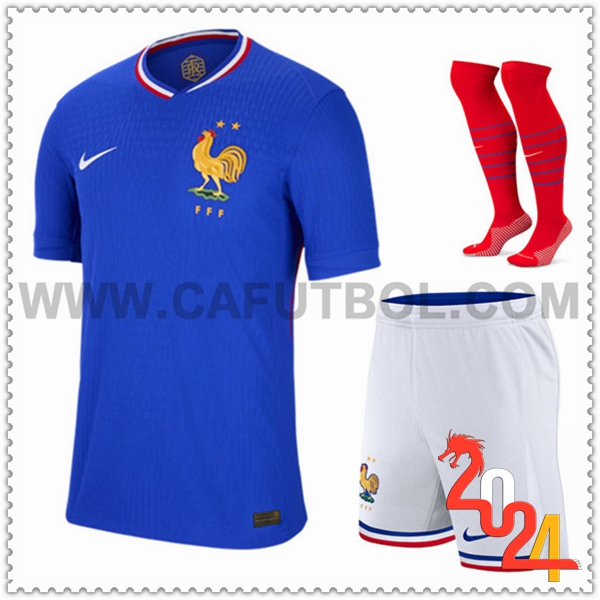 Primera Equipacion del Francia (Pantalones cortos + Calcetines) Eurocopa 2024
