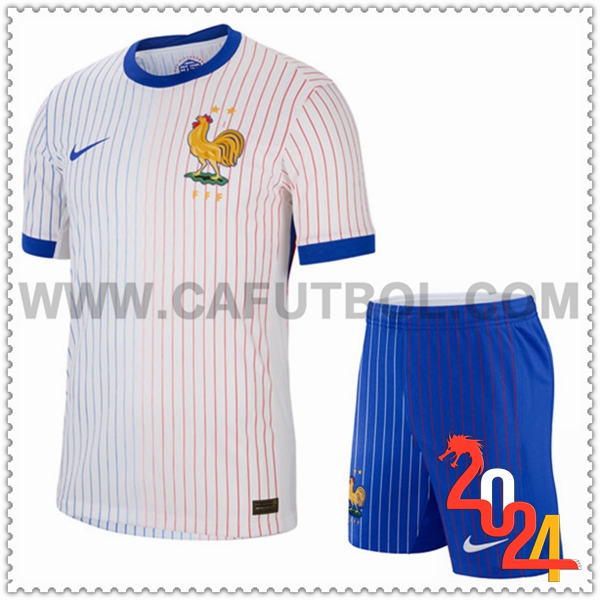 Segunda Equipacion del Francia + Pantalones cortos 2024 2025