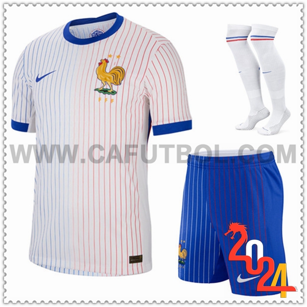 Segunda Equipacion del Francia (Pantalones cortos + Calcetines) 2024 2025