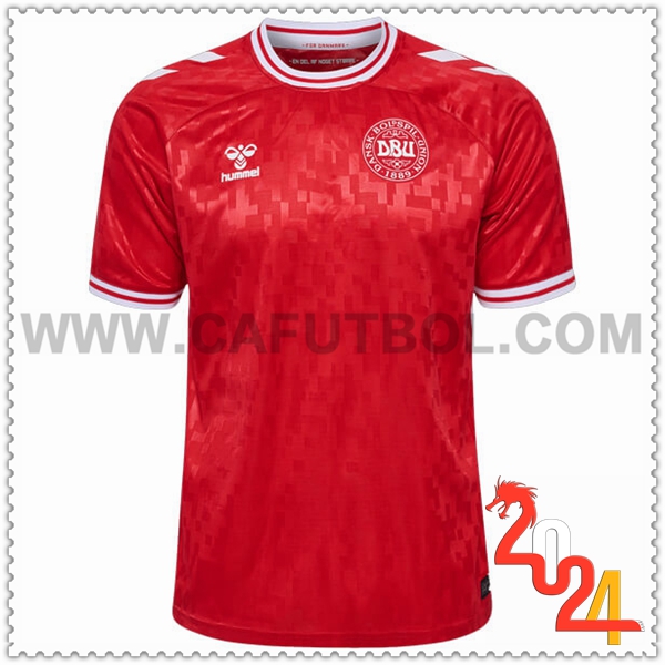 Primera Camiseta Futbol Dinamarca Rojo Eurocopa 2024