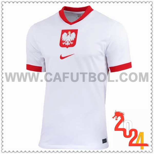 Primera Camiseta Futbol Polonia Blanco Eurocopa 2024